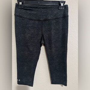 Under Armour Black Snakeskin 🐍 Patterned Capris Small